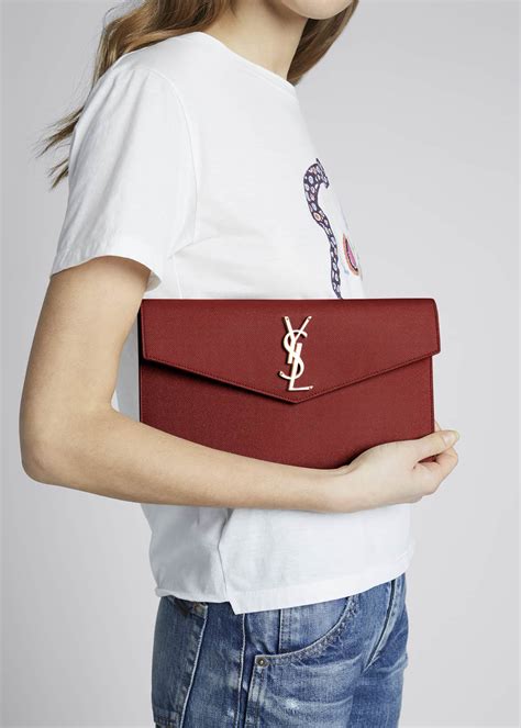 borsa ysl crema|UPTOWN pouch in grain de poudre leather .